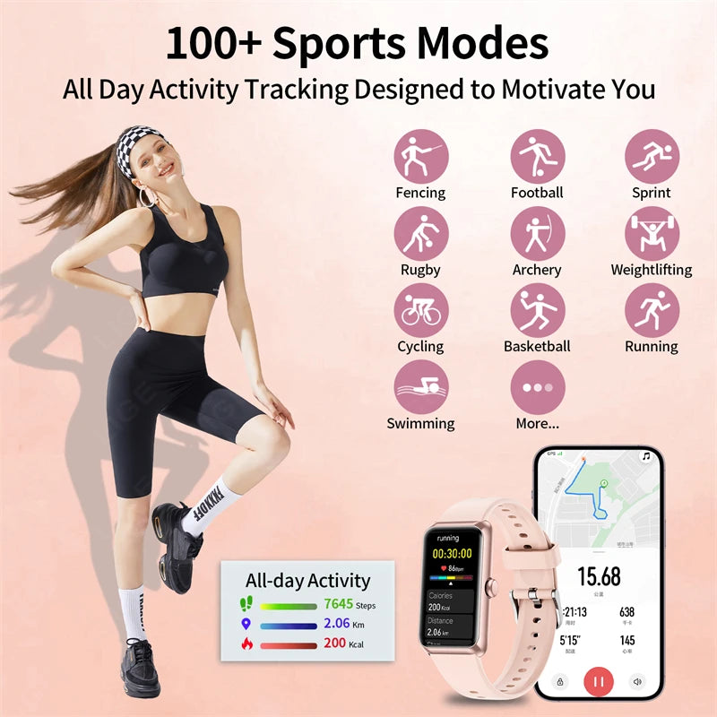1.47-inch Blood Oxygen Heart Rate Sleep Health Monitoring Information Watch Smartwatch
