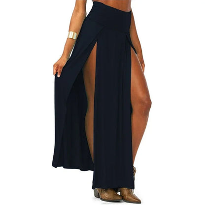 High Waisted Sexy Slits Long Maxi Skirt