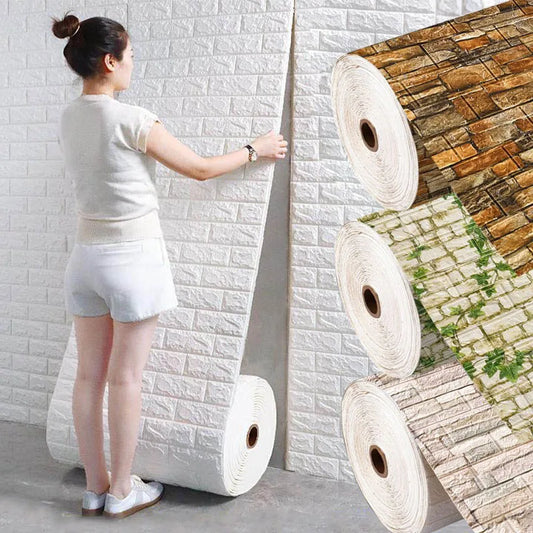 70cm*1m  3D Brick Pattern Wallpaper DIY Waterproof