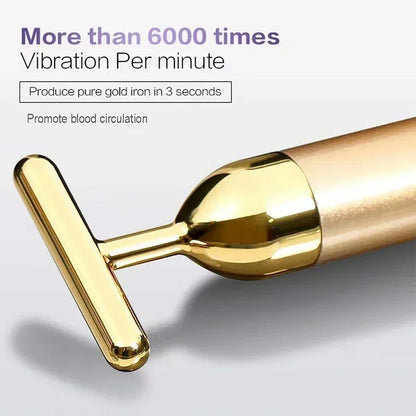 24k Gold Face Lift Roller Vibration Slimming Massager Vibrating Massager
