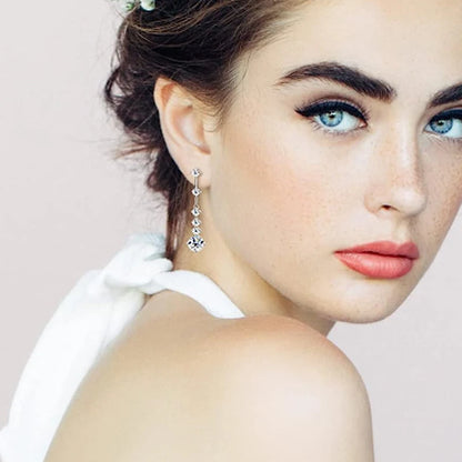 DANA 3ct a Pair Diamond Long Tassel Earring