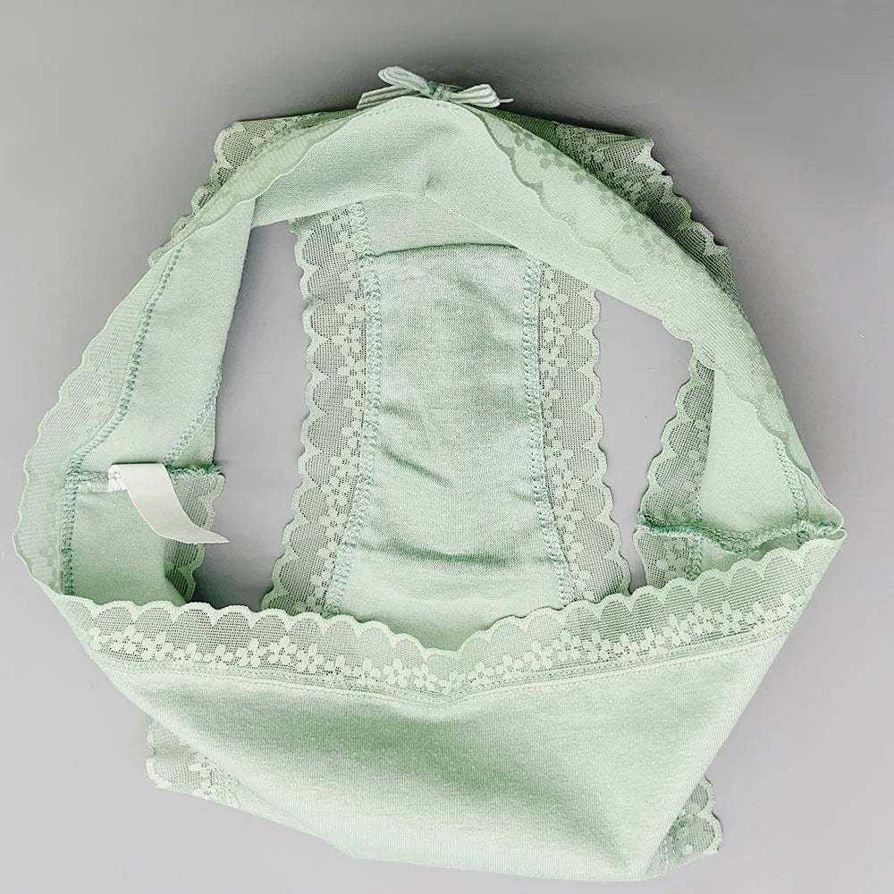5 PCS Pantie Sexy Lace Cotton Briefs Lingerie