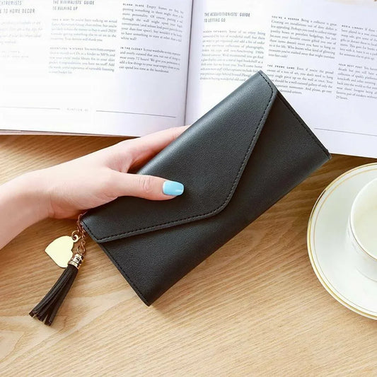 Black Small Leather Coin Rose Gold Wallet