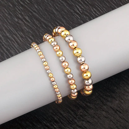 Punk Style Colourful Round Beads Charm Bracelets