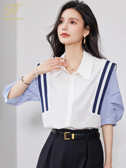 Korean Tops Chiffon Short Sleeve Shirts