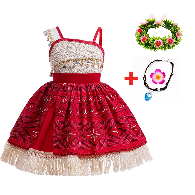 New Moana Costume Cosplay Toddler Dress