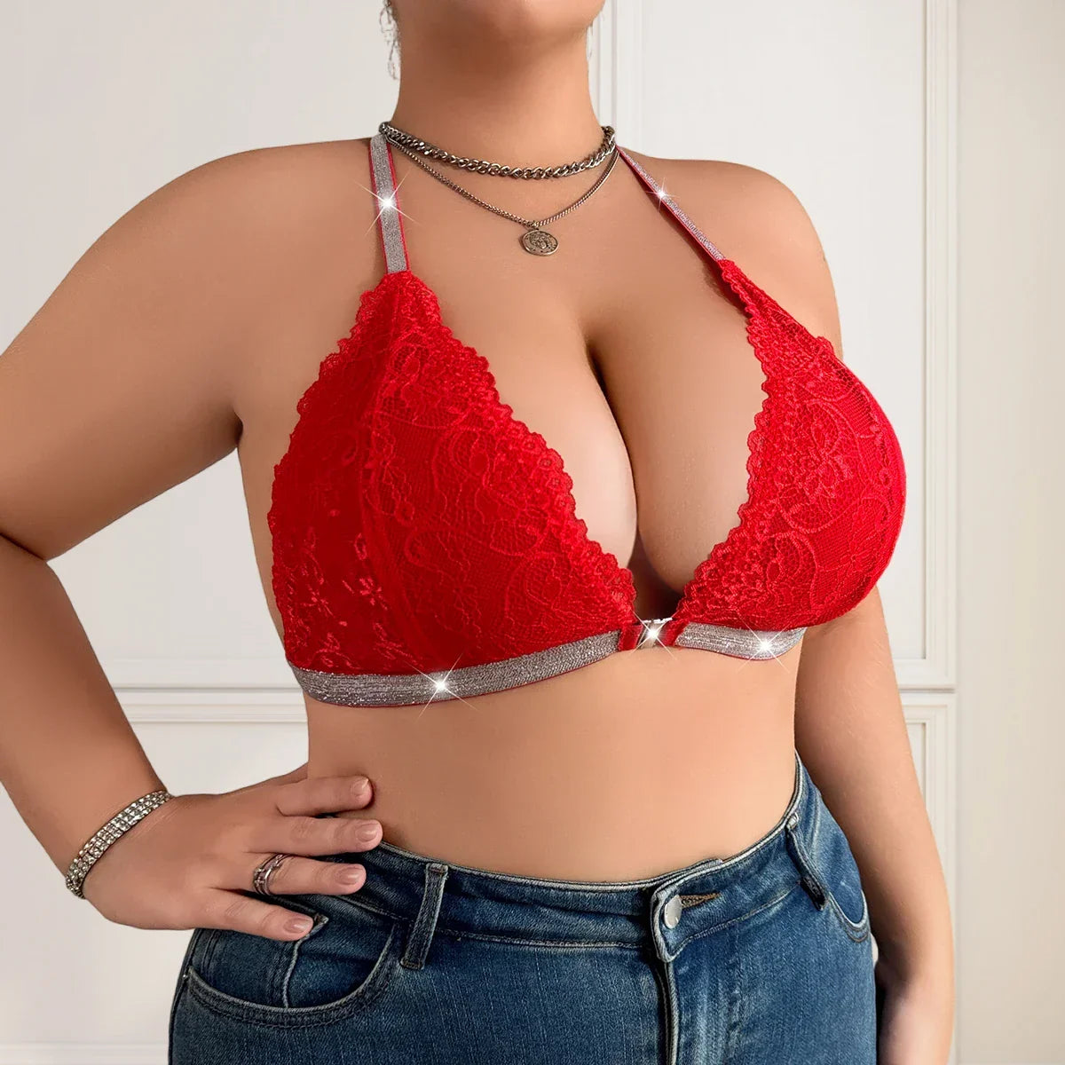 Plus Size Sexy Lace Bra Lingerie