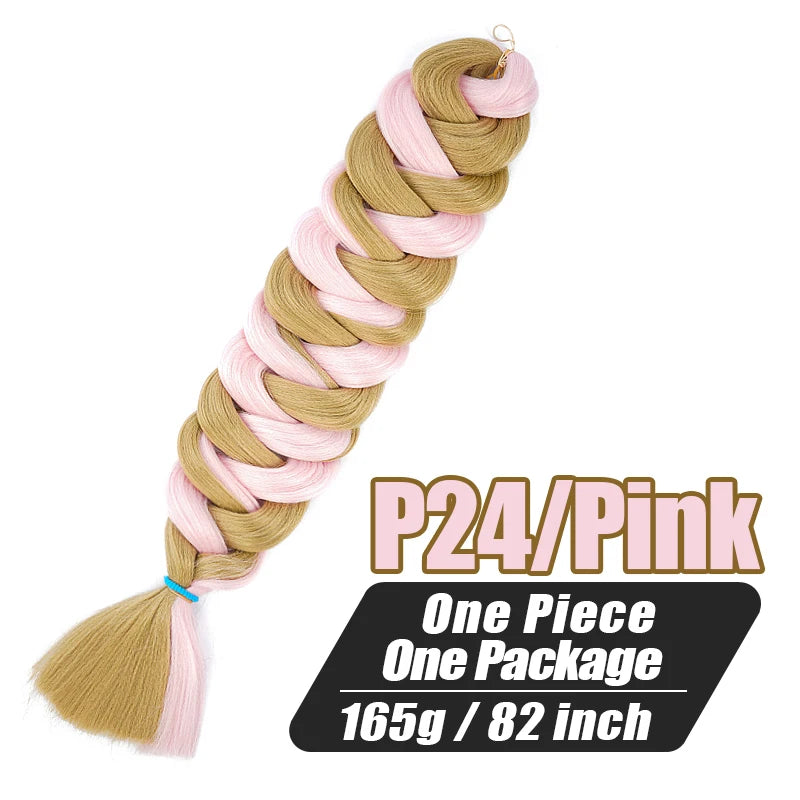 82 Inch Long Jumbo Braiding Hair Synthetic Braids Crochet Hair Extensions 165g