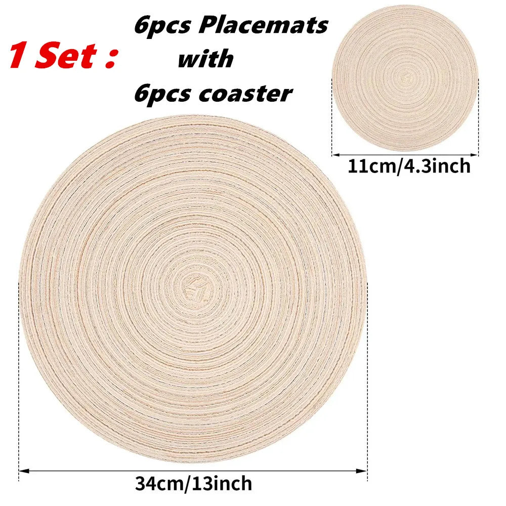 Dining Table 34cm Woven Heat Resistant Place Mats
