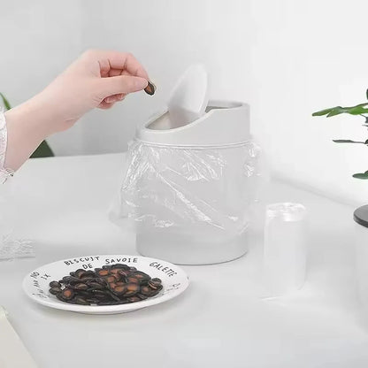 1pc-Mini Desktop Bin Small Trash Can Tube