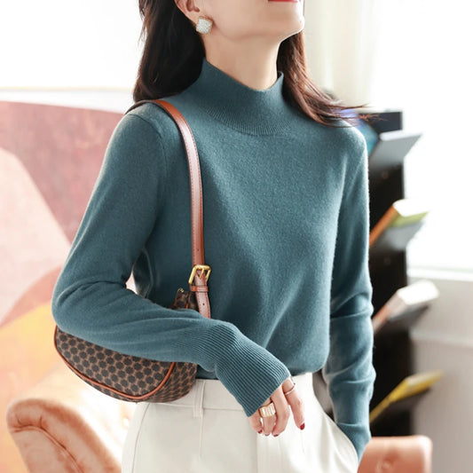 Slim Long Sleeve Soft Warm Pullover