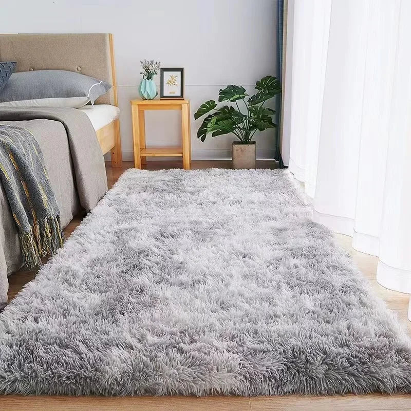 Gray Carpet for Living Room Plush Rug