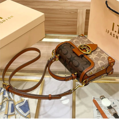 Small crossbody portable box bag