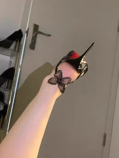 Sexy Thin High Heels Fish Mouth Shoes