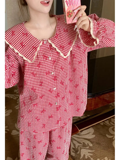 Long-Sleeved Pajamas Set