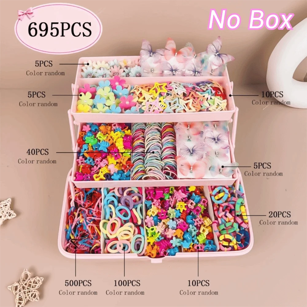 Bow High Elastic Hair Accessories Set No Hurt Hair Colorful Girls Hair Bands