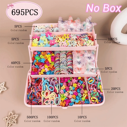 Bow High Elastic Hair Accessories Set No Hurt Hair Colorful Girls Hair Bands