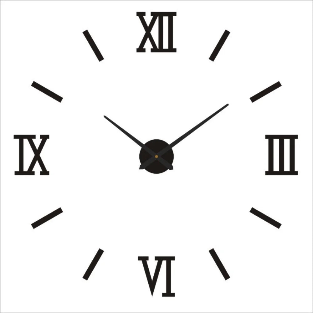 Large Wall 3D DIY Quartz Acrylic Mirror Stickers Clocks