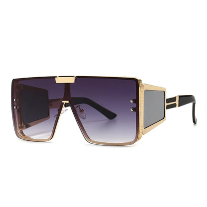 Oversized Luxury Retro One Lens Sunglasses