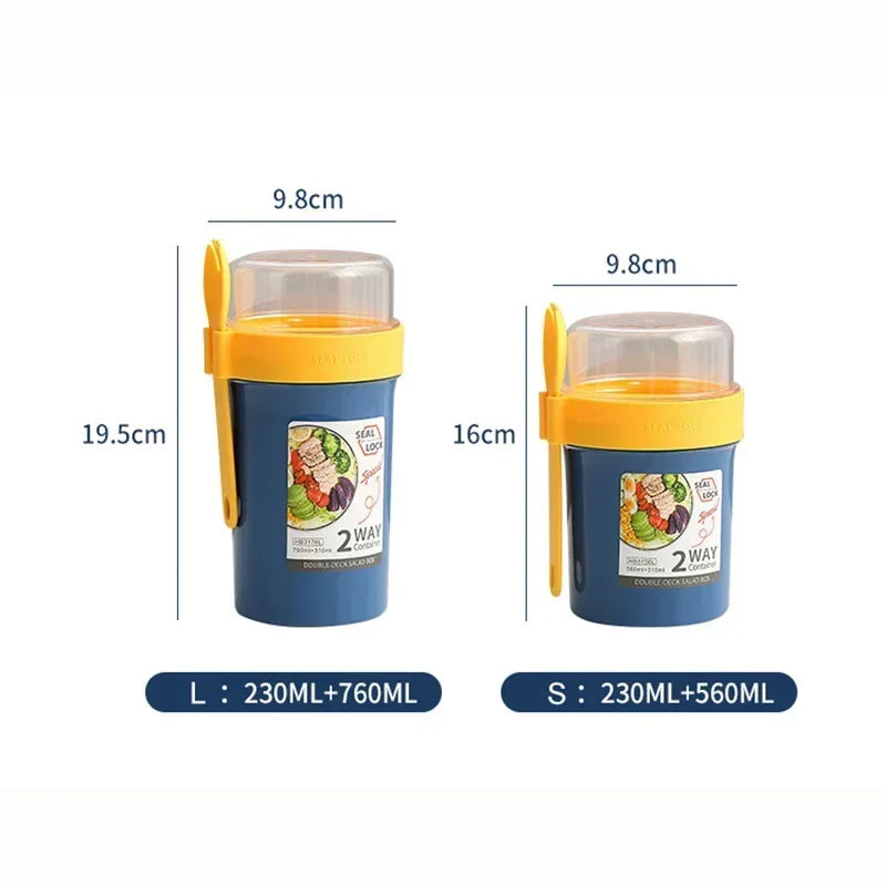 790ml/990ml Salad Oatmeal Cup Breakfast Cup Cereal Nut