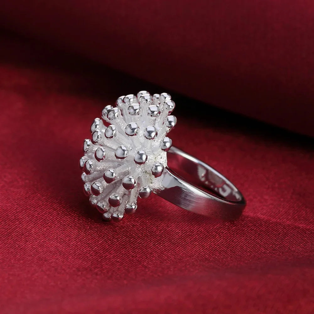 925 Sterling Silver Vintage flower Rings