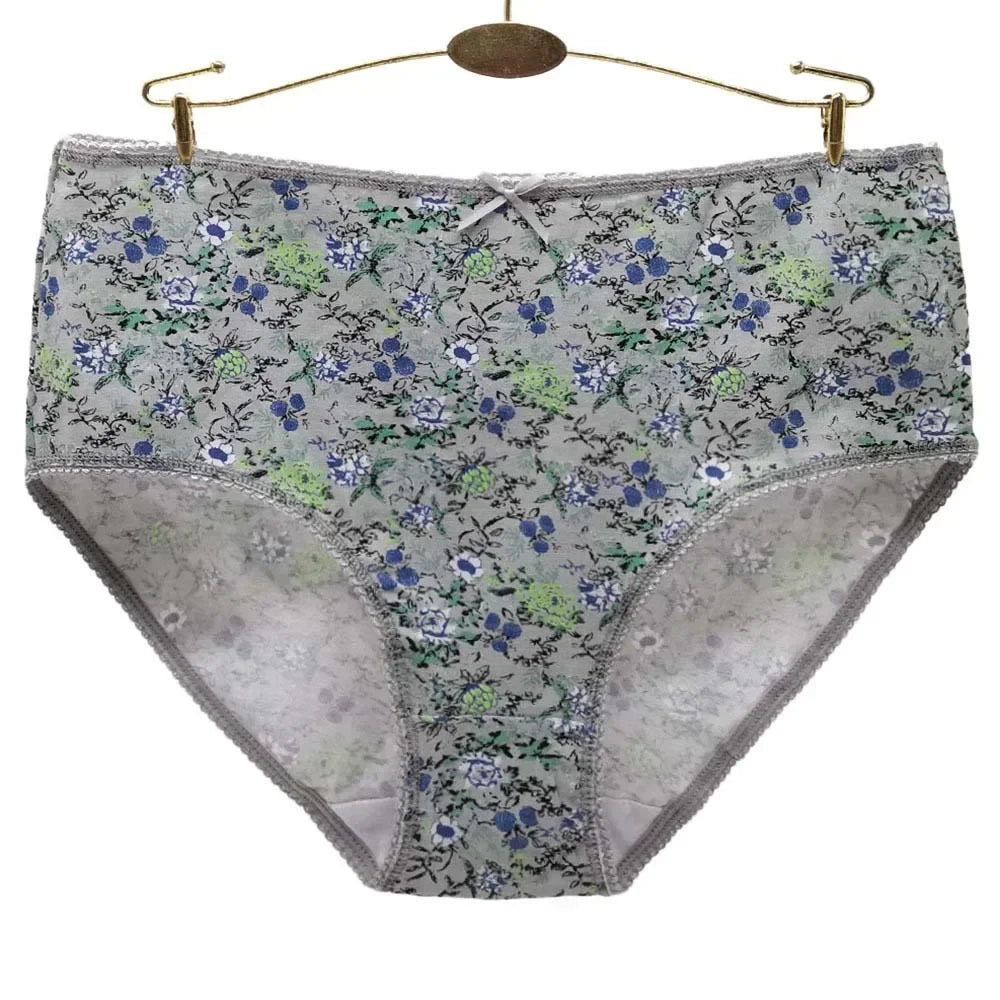 Cotton Underwear Plus Size Briefs Knickers Lady Lingerie 3 Pieces/Lot