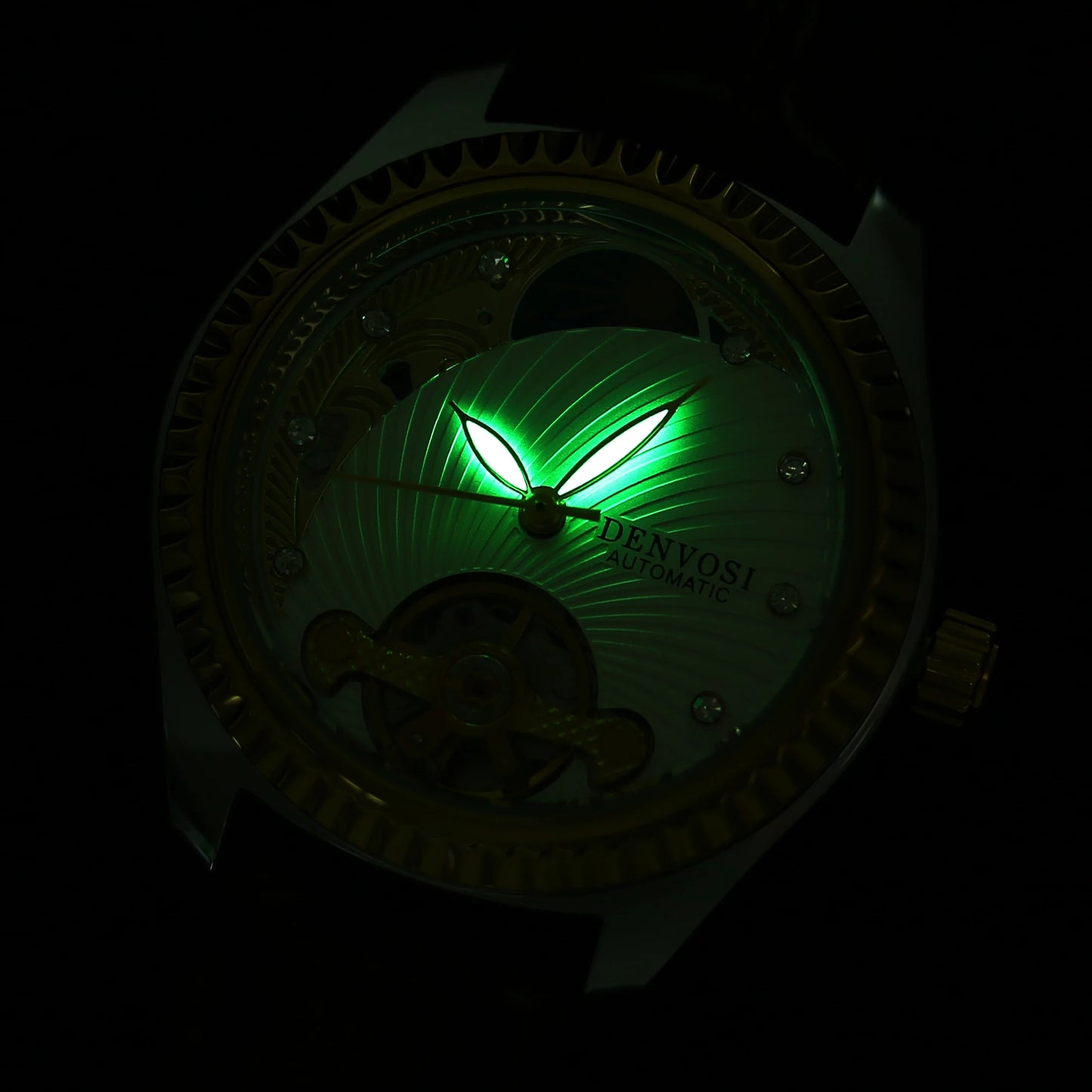 DANA automatic luminous leather watch