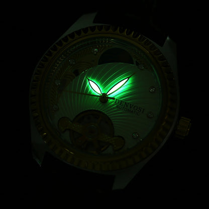 DANA automatic luminous leather watch
