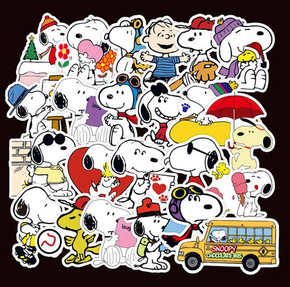 50pcs Snoopy Stickers Cartoon Decoration Sticker
