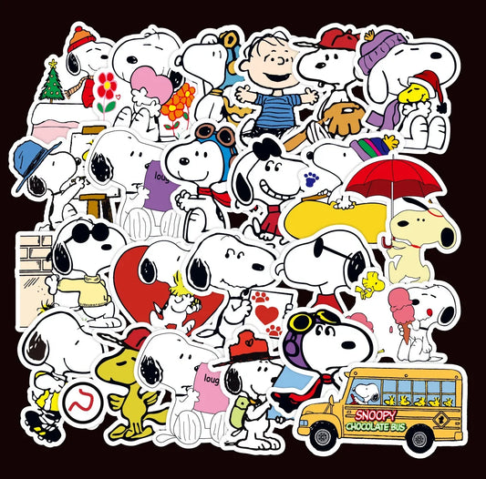 50pcs Snoopy Stickers Cartoon Decoration Sticker