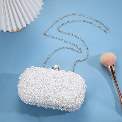 Handcrafted Pearl Evening High-End Versatile Hand-Held Bag