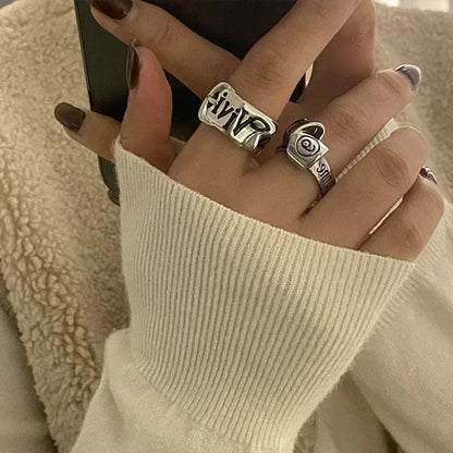 DANA Open Korean Letter Ring