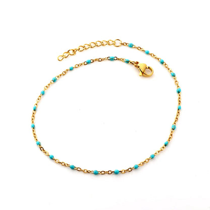 Bohemian Blue Green Yellow Beads Anklet Chains
