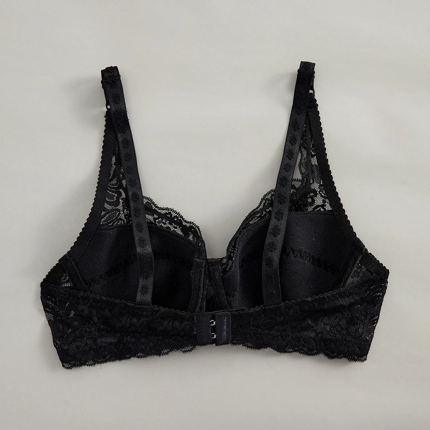 Bow Decor Push-Up Underwire Lace Bra