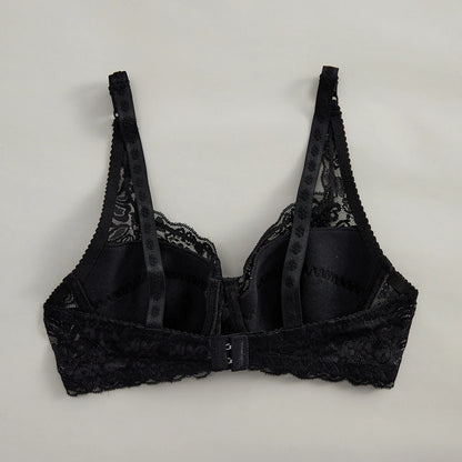 Bow Decor Push-Up Underwire Lace Bra