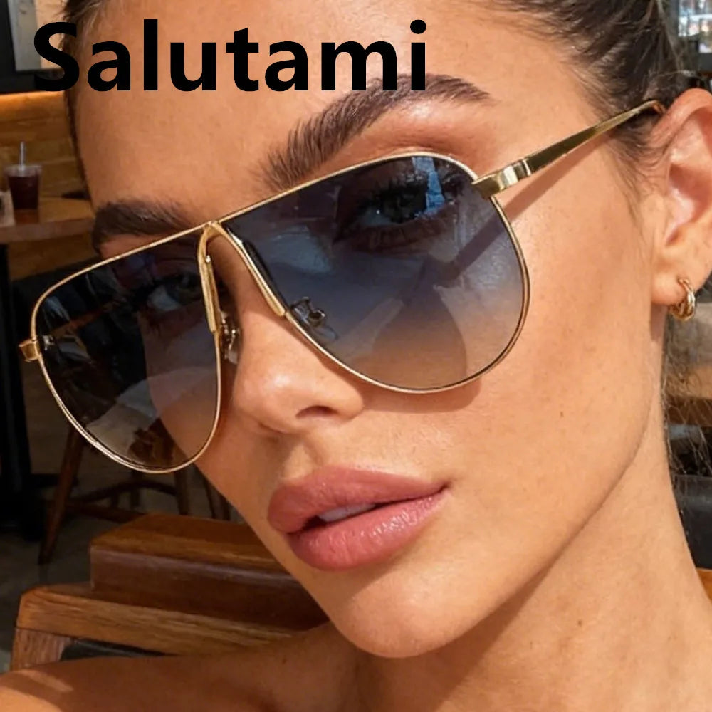 vintage oversized alloy square sunglasses