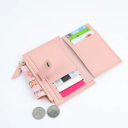 Leather Mini Multi-Cards Holder Short Wallets