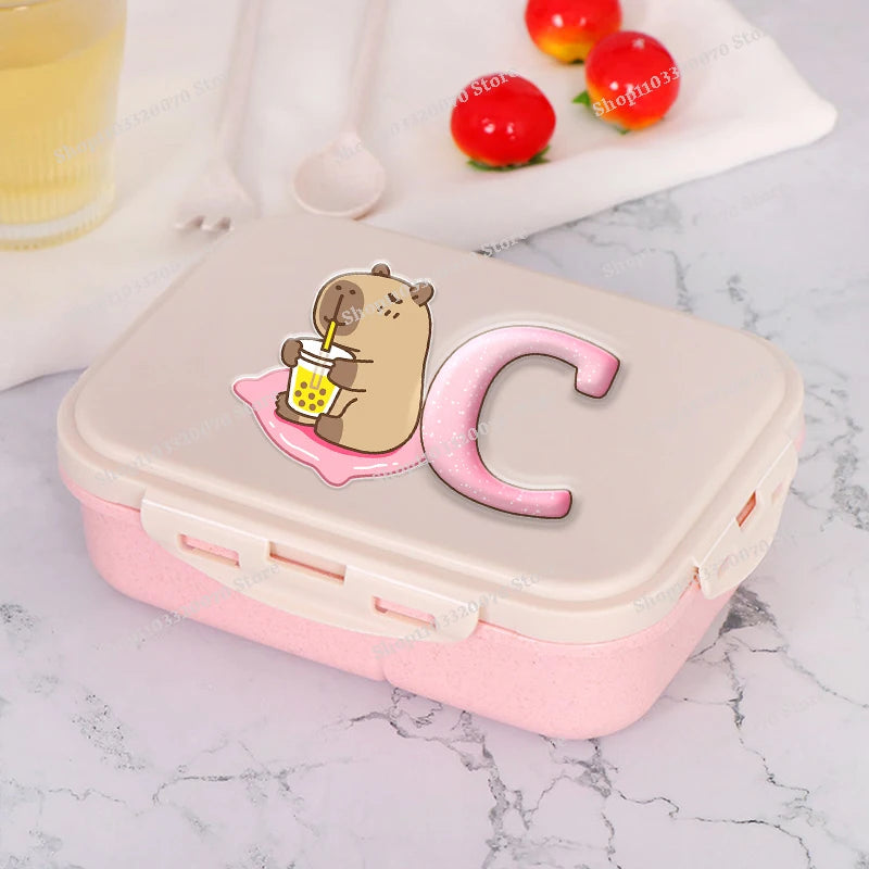 Capybara Pink Lunch Box Kawaii Portable Bento Box