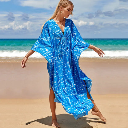 Kaftan Swimsuit Cover Up Oversized Long Beach Dress