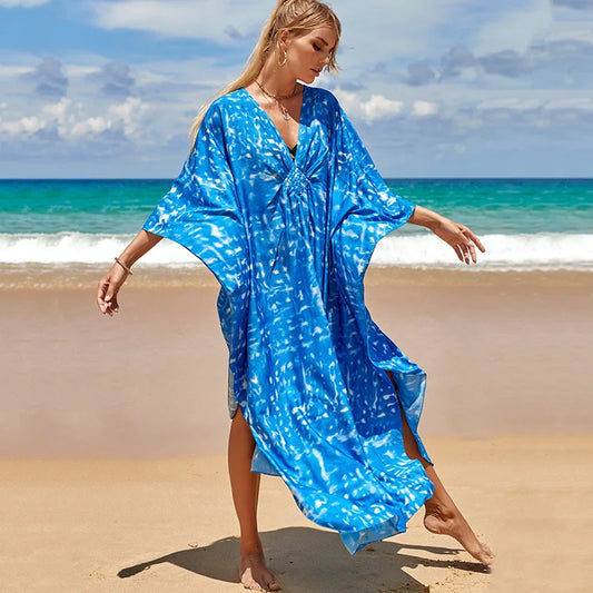 Kaftan Swimsuit Cover Up Oversized Long Beach Dress