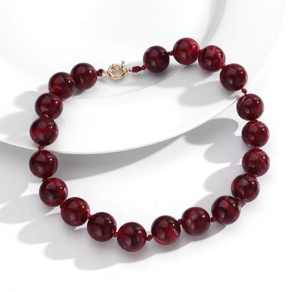 Bohemian Style Handmade Beaded Necklace Jewelry
