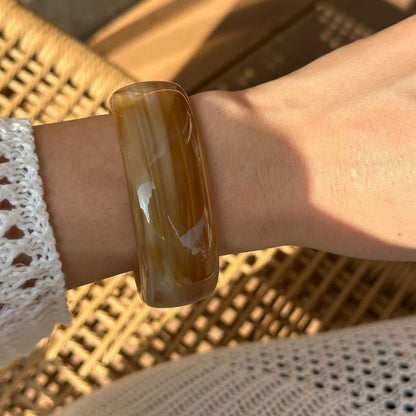 Resin Cuff Exaggerated Geometric Bracelet
