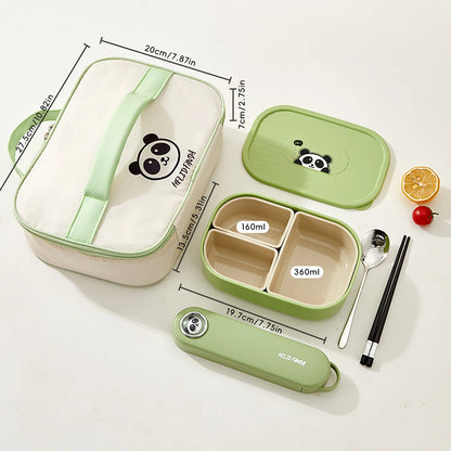 Outdoor Portable Sealed Divided Food Container 3 Grids Plastic Lunch Box