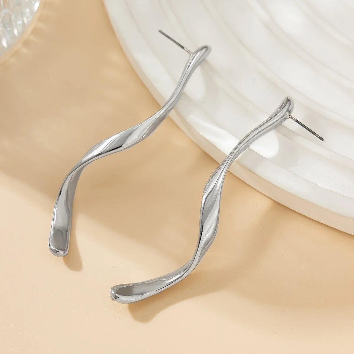 Abstract three-dimensional earrings