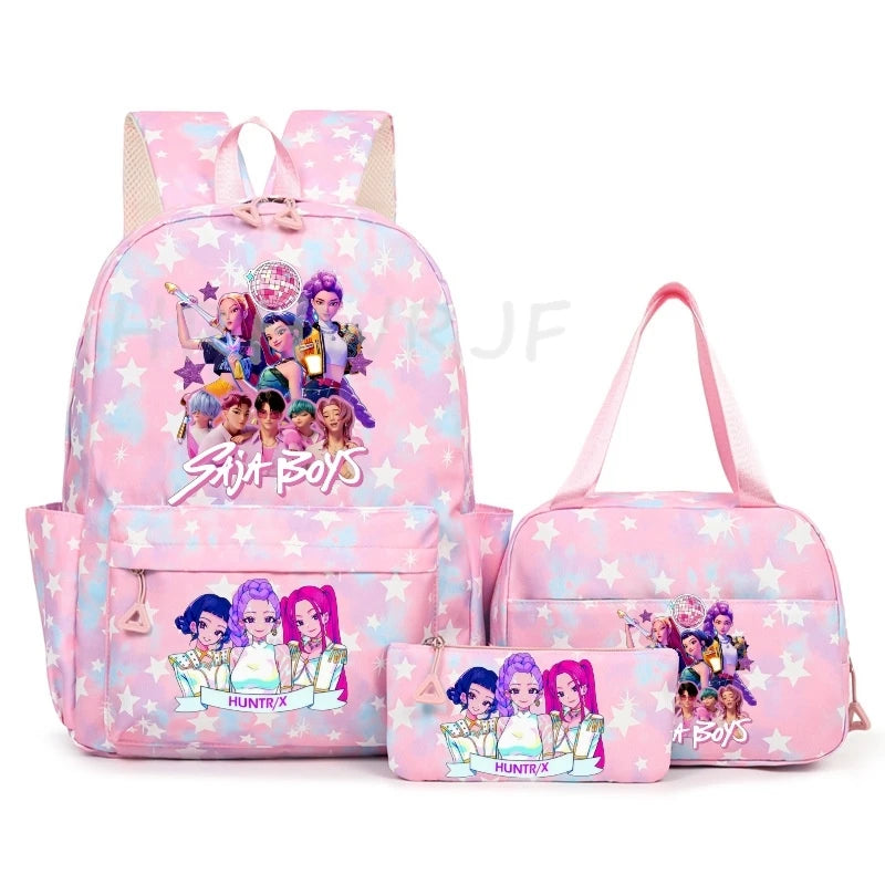 3Pcs/Set KPop Demon Hunter School Bags