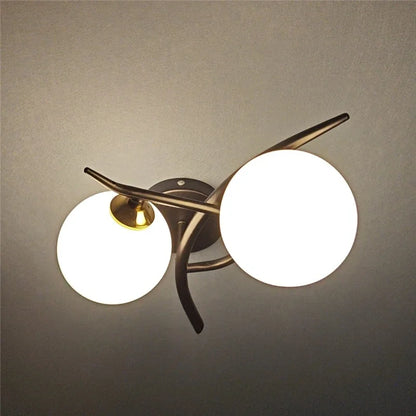Nordic Modern Iron Wall Lamps LED Bedroom Bed Lamp Learning Corridor