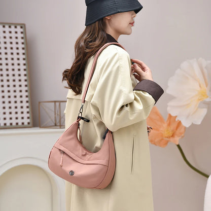 Nylon Crescent Crossbody Hobo Shoulder Bags