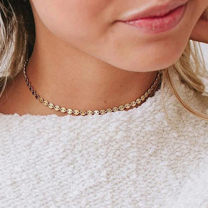 Stainless Steel Gold Color Basic Punk Link Chain Necklace