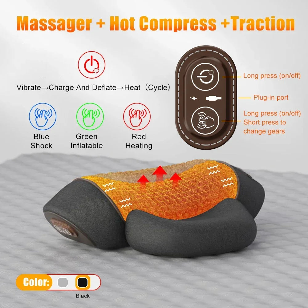 Pillow Cervical Stretcher Heating Vibration Massage