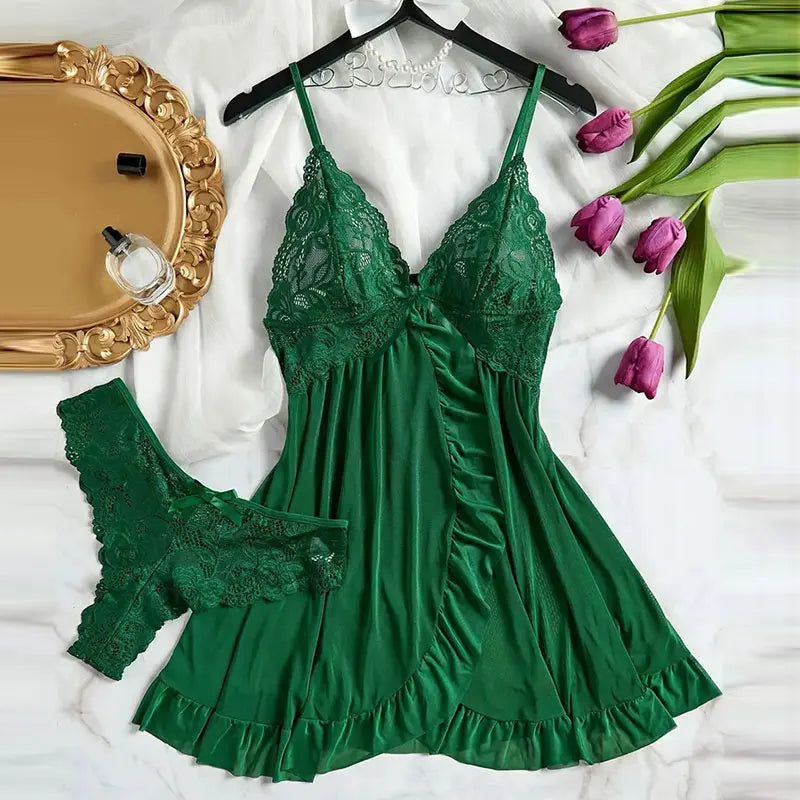 Sexy Sleeveless Backless Pyjama Set